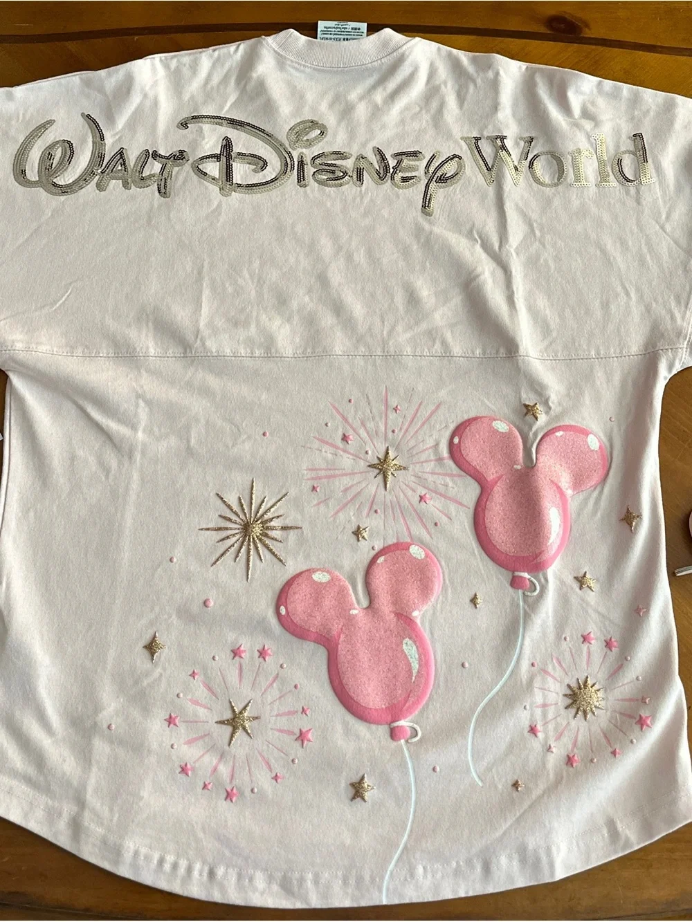 Disney World Pink and Gold Balloons Spirit Jersey S - Picture 7 of 8